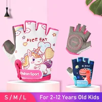 Kids Children Fingerless Gloves Half Finger Cycling Glove Boy Girl Bike Bicycle Skating Training Exercise Protection Gloves 1
