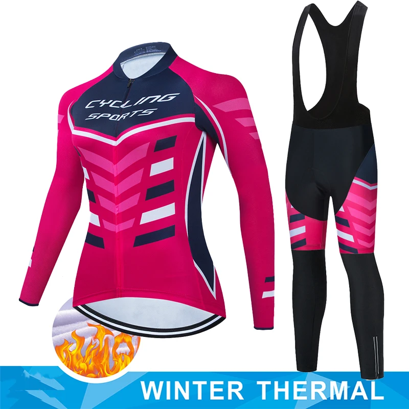 Sportswear Women's Winter Fleece Cycling Blouse Bib Summer Jersey Clothing Jacket Mtb Professional Shirt Equipment Clothes Team 4