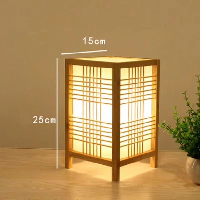 Lampada Da Tavolo DEECOZY In Legno E Lino - Con USB, Luce Fredda 6500K, Per Camera E Soggiorno - Foto 5