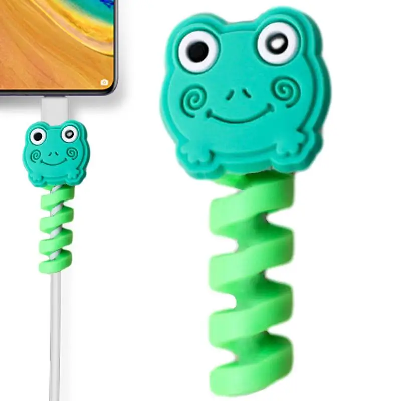 Защитный силиконовый шнур для зарядного устройства, милый шнур для USB-кабеля, цветной зарядный шнур