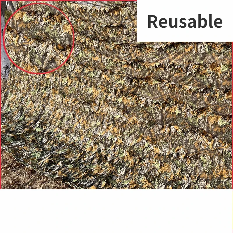 3D Bionic Maple Leaf Camouflage Cloth Aerial Photography Camo Net Jungle Mine Concealment Cover Cloth Tree Blind