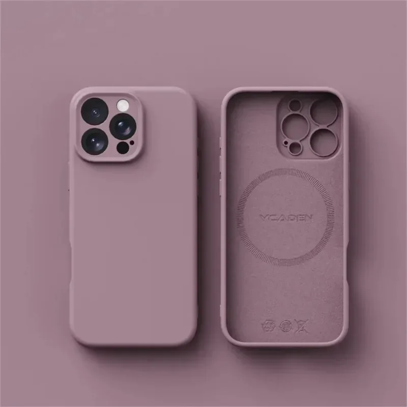 Premium Liquid Silicone Phone Case with MagSafe Compatibility - Smooth Wireless Charging Protective Cover