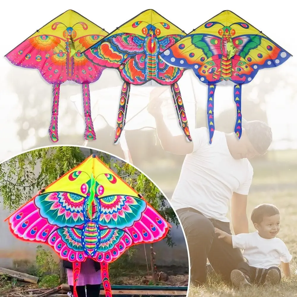 

Воздушный змей в виде бабочки с ручкой, детская летающая игрушка, легкое управление, нейлоновые птицы, Орлан, воздушный змей, уличные игрушки