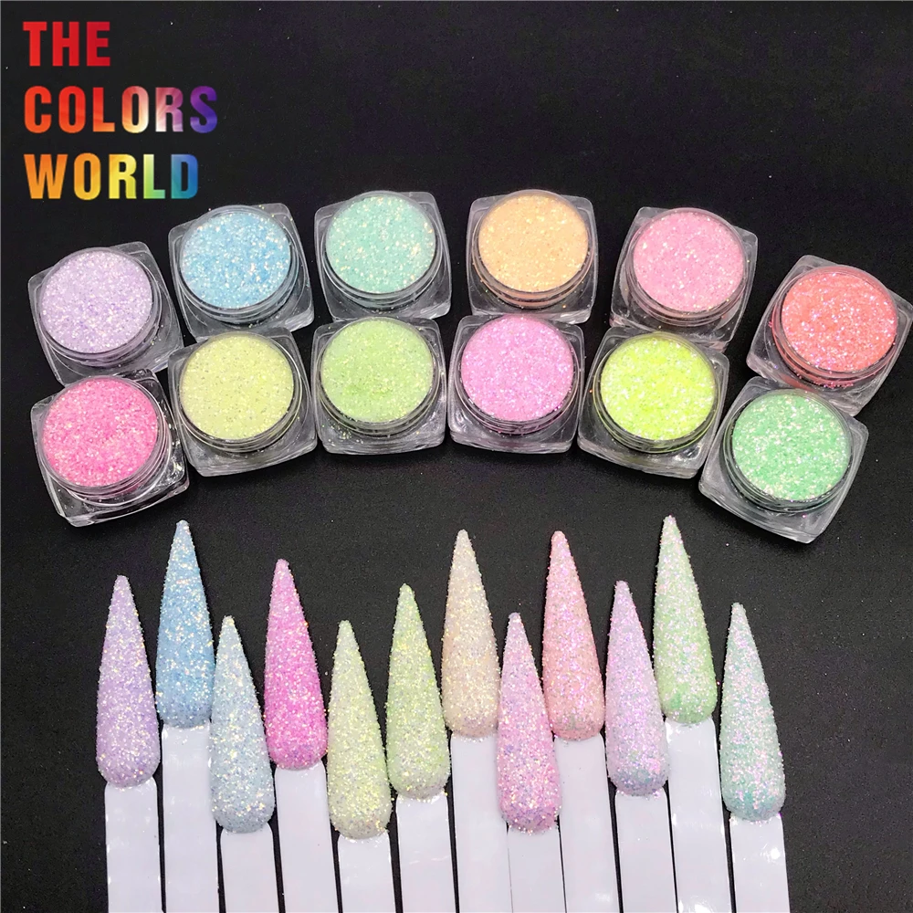 TCT-714  Iridescent Rainbow Candy Colors Nail Glitter Decoration Manicure uñas Tumbler Resin Craft Festival Accessories Supplier