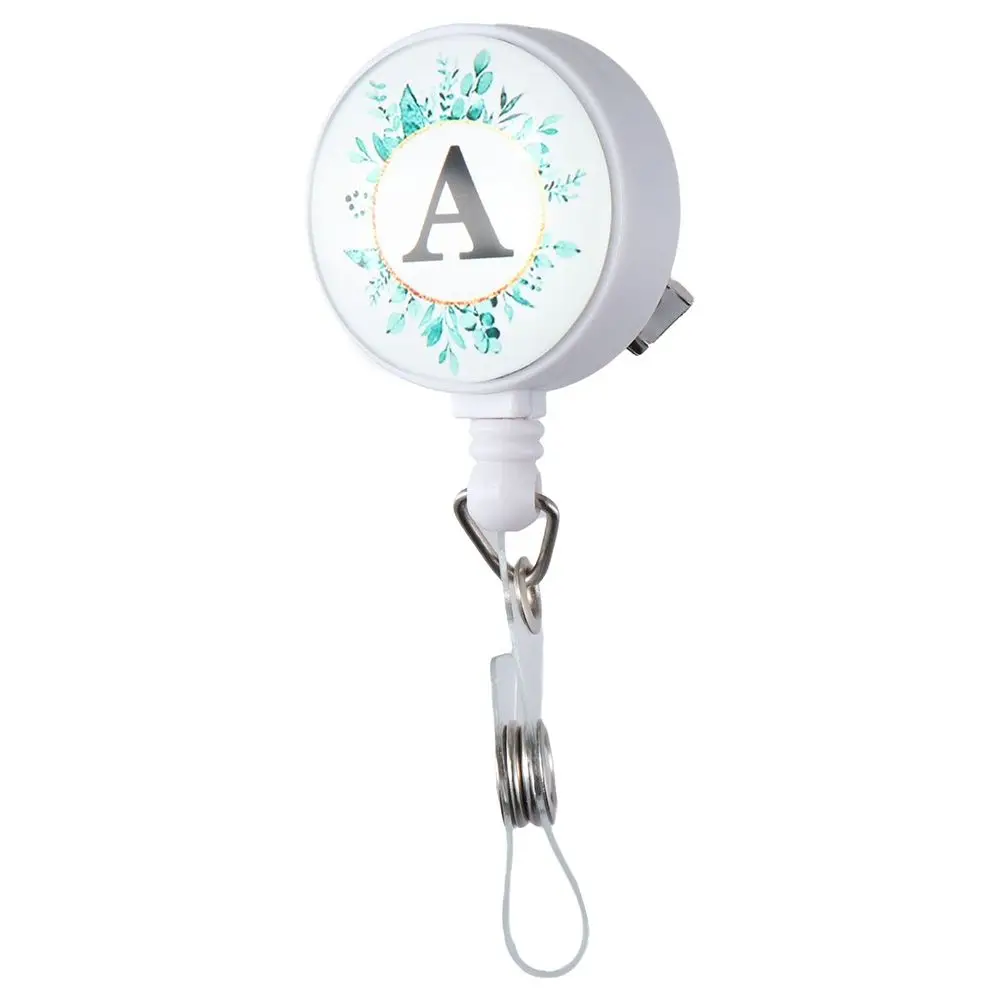 

Letter A ID Badge Holder Worker White Alligator Clip Badge Office