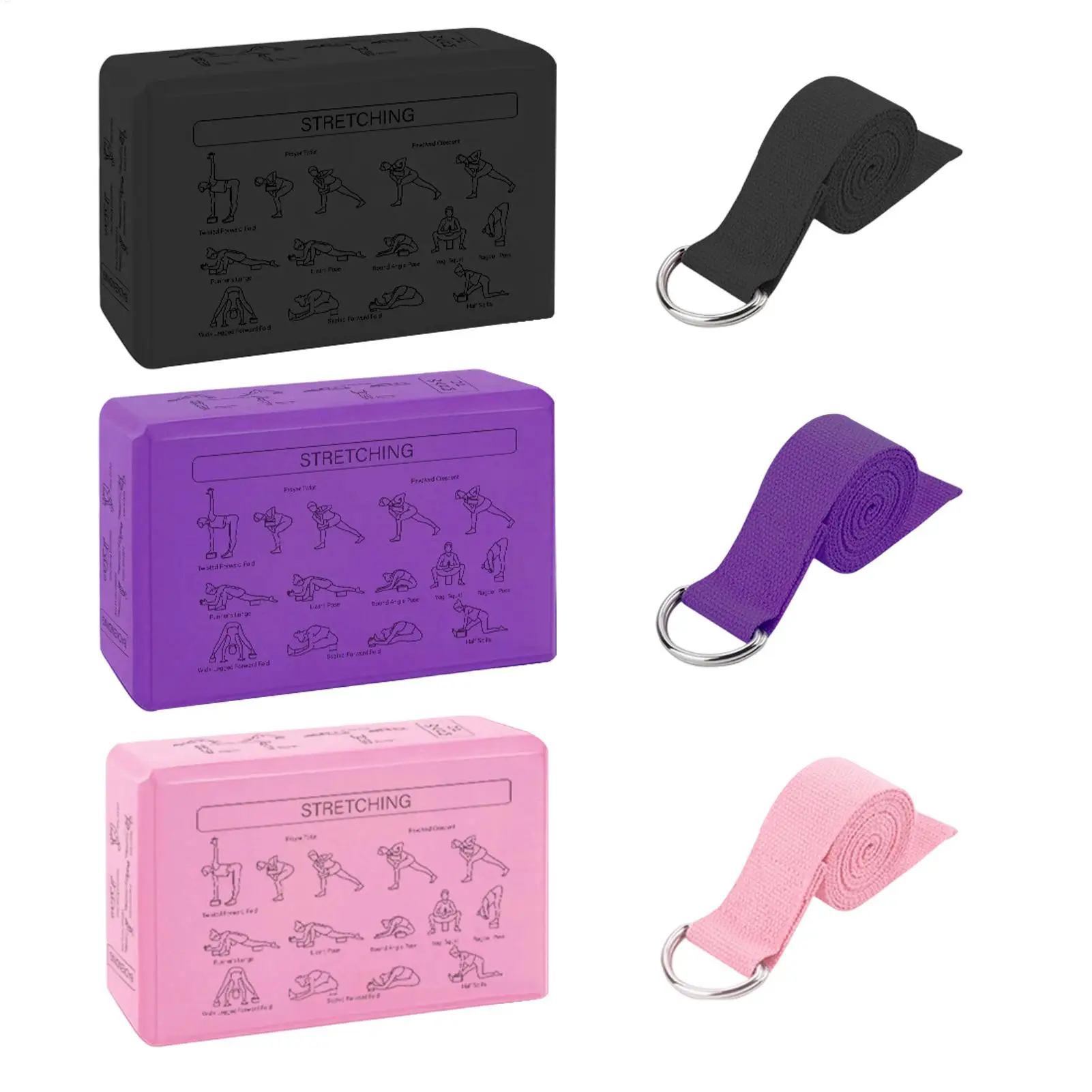 2pcs EVA Gym Blocks Foam Brick Training Exercise Fitness Equipment Dance Yoga Auxiliary Tool Stretching Body Shaping Yoga Blocks