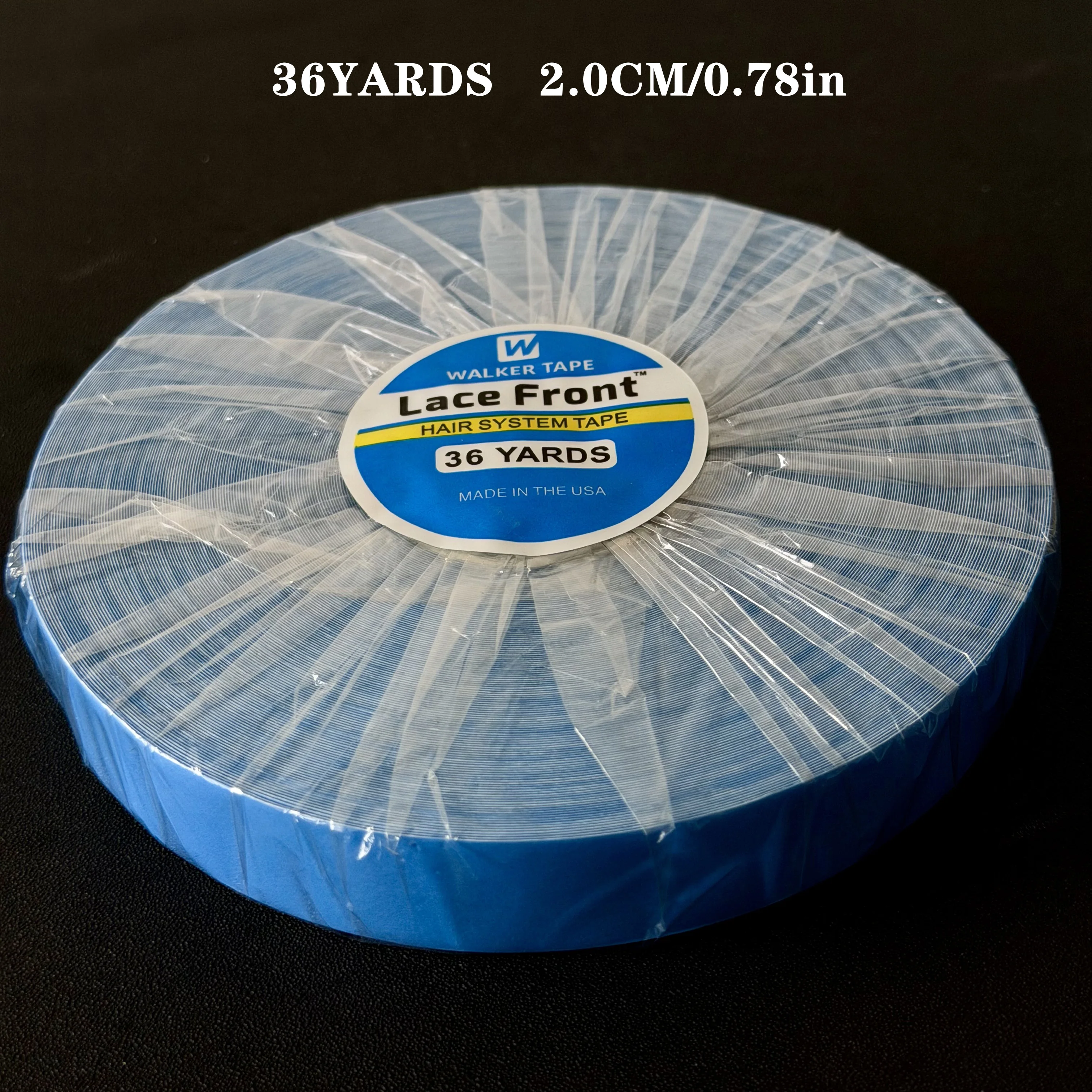 36Yards Hair System Tape Double Side Walker Tape 0.8CM Blue Lace Front Wig Tape For Toupee Sweatproof Ultra Hold Wig Tape 2.54CM