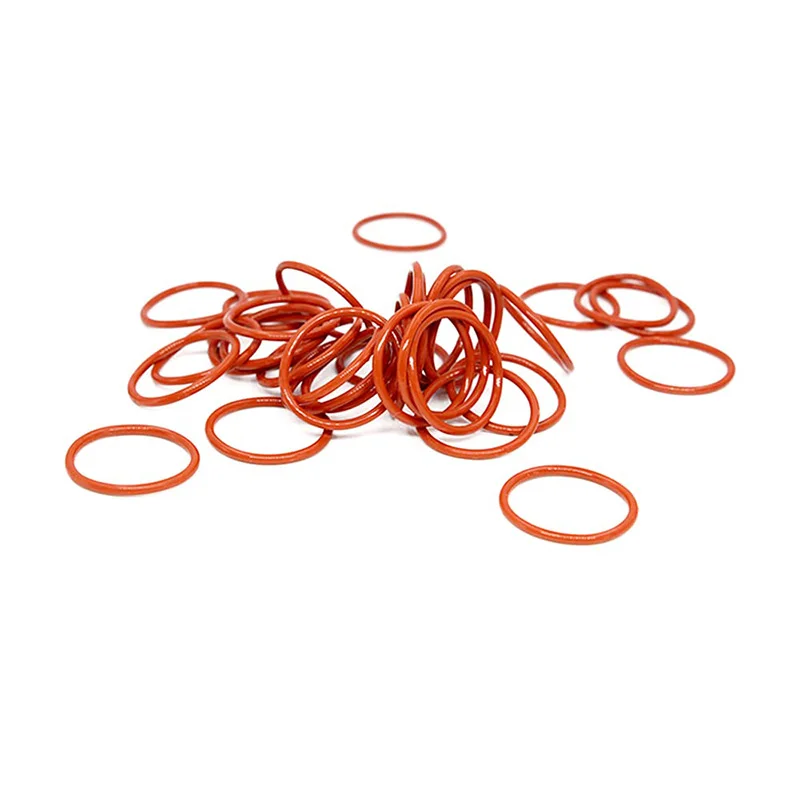 

50PCS Red Silicone VMQ O Ring OD 22-30mm CS 1mm Food Grade Sealing Waterproof Insulated Rubber Silicon O Type Gaskets for Car