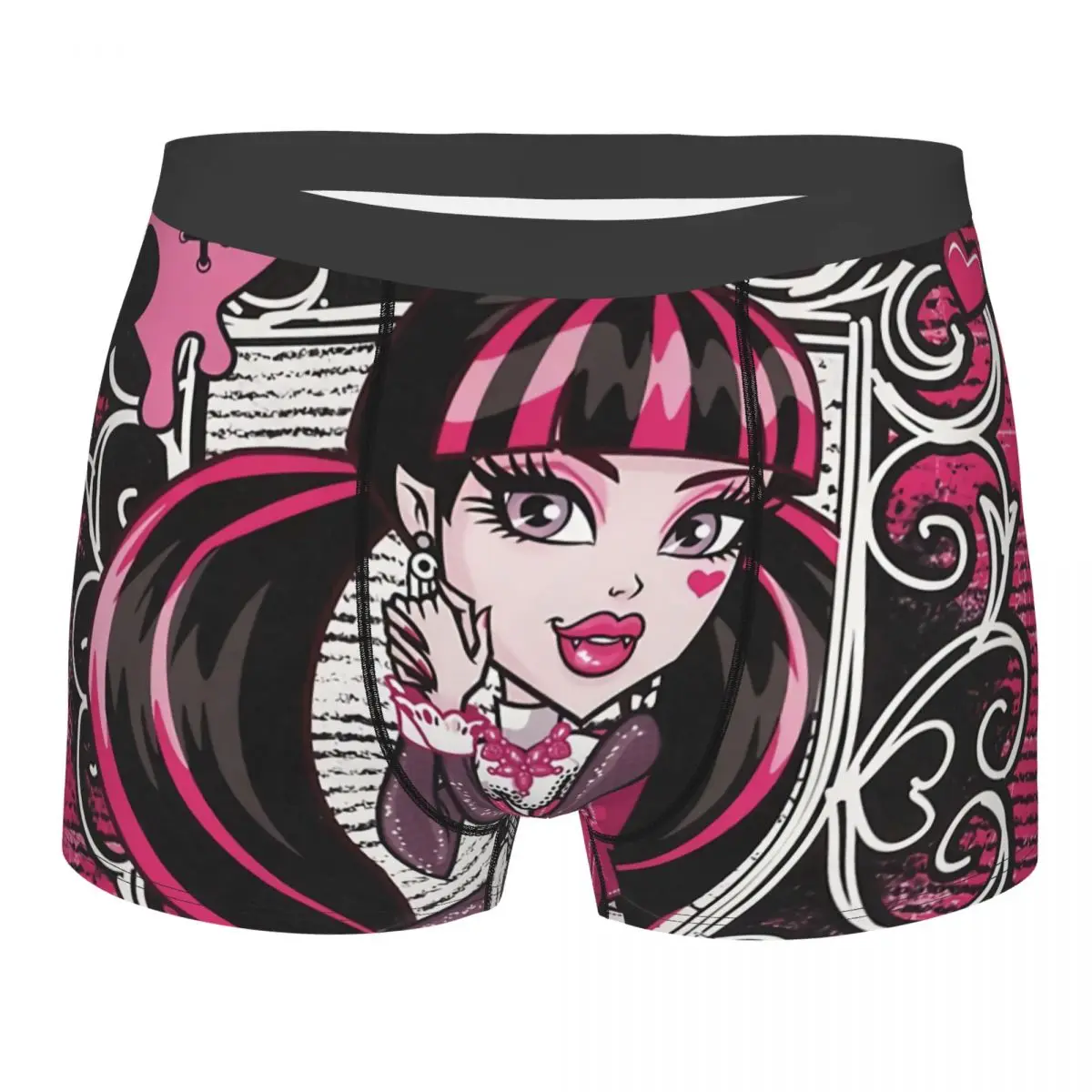 

Monster High Doll Draculaura Collage Underpants Breathbale Panties Men's Underwear Comfortable Shorts Boxer Briefs