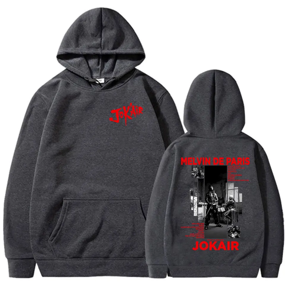 Sweat double manches à capuche - Rouge/gris - - 13.00