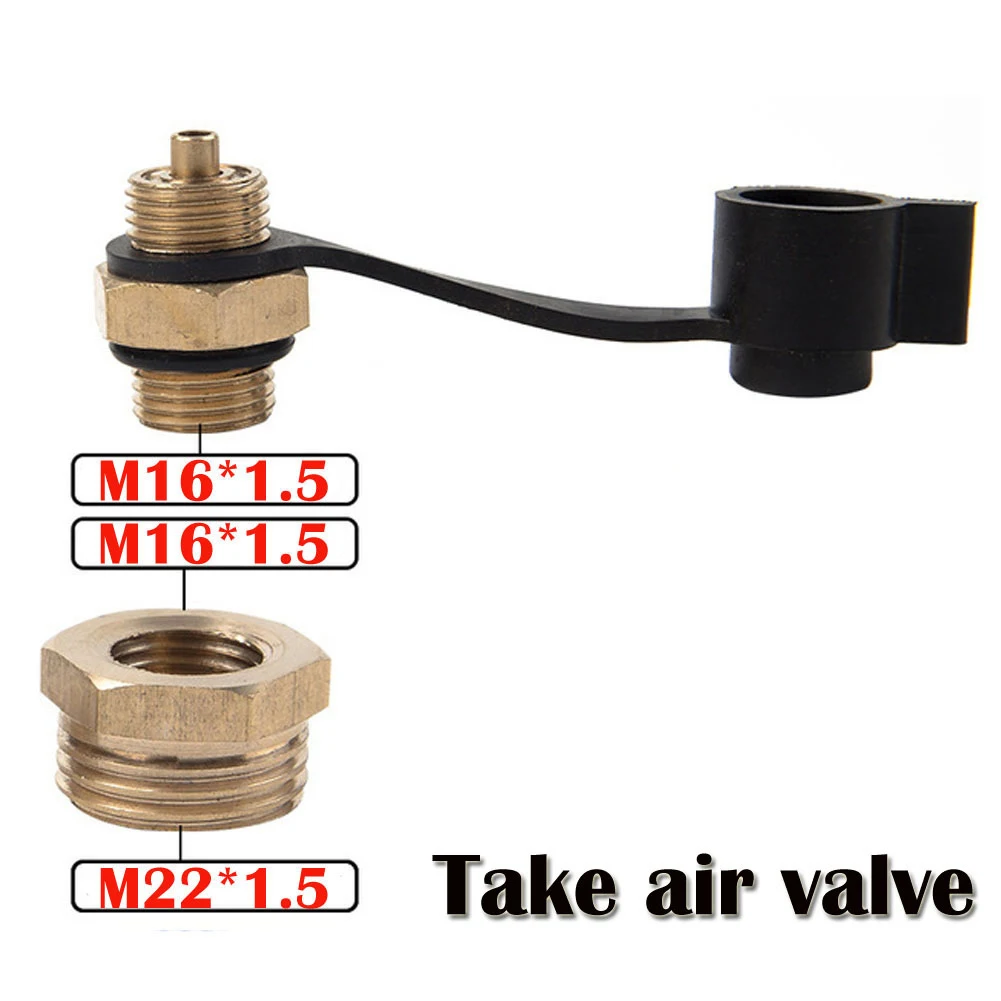 M22 To M16 Take Air Valve Universal Metal Of Truck Silver 2pc Air Tank For Air Intake Joint Durable High Quality