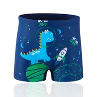 New Children's Swimming Trunks Boys Middle and Small Children Multicoloured Cartoon Animal Flat Swimming Trunks Beach Trousers 4