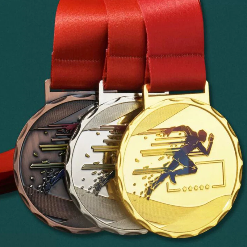Medaglia di maratona in metallo, personalizzazione creativa, souvenir da competizione di corsa, un premio, decorazione da appendere al collo, 1 pezzo - immagine 6