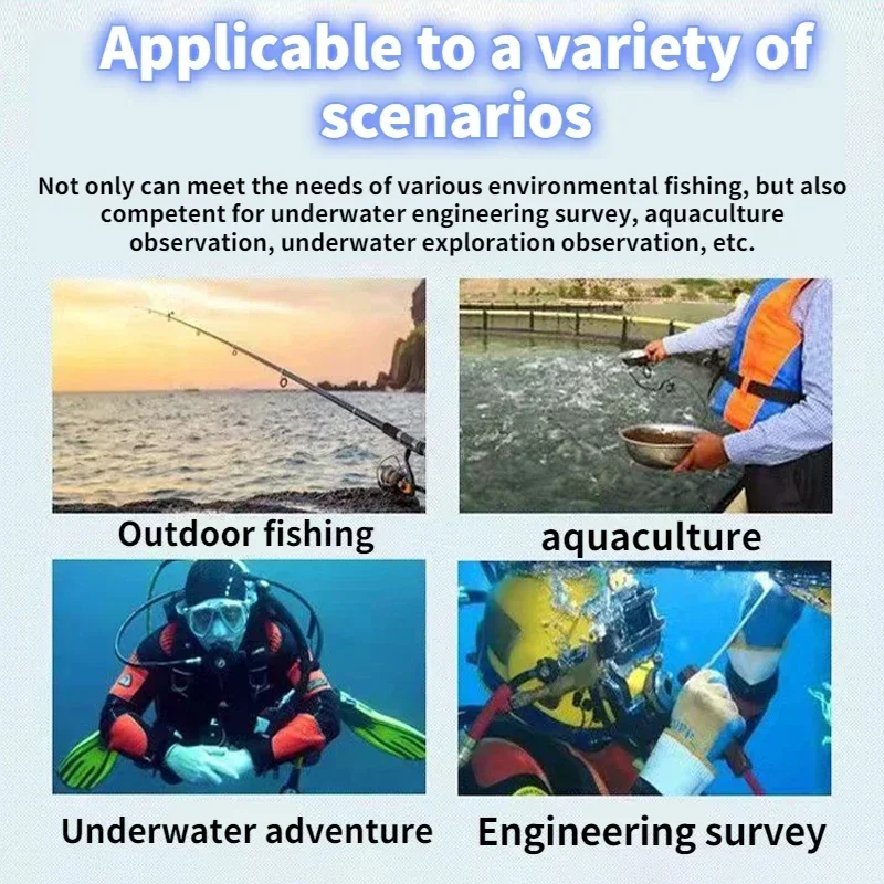 Fish Detection Display 5-inch AHD-1080P 1500 brightness IPS screen full viewing angle visual fishing equipment fish detection display color toning zoom