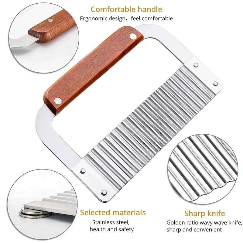 Wolf Tooth Potato Knife Cutting Potato Wave Knife Kitchen Home Vegetable  Cutting Artifact Fancy Slitter Potato Grid Slicing Tool For  Restaurants/supermarkets - Temu