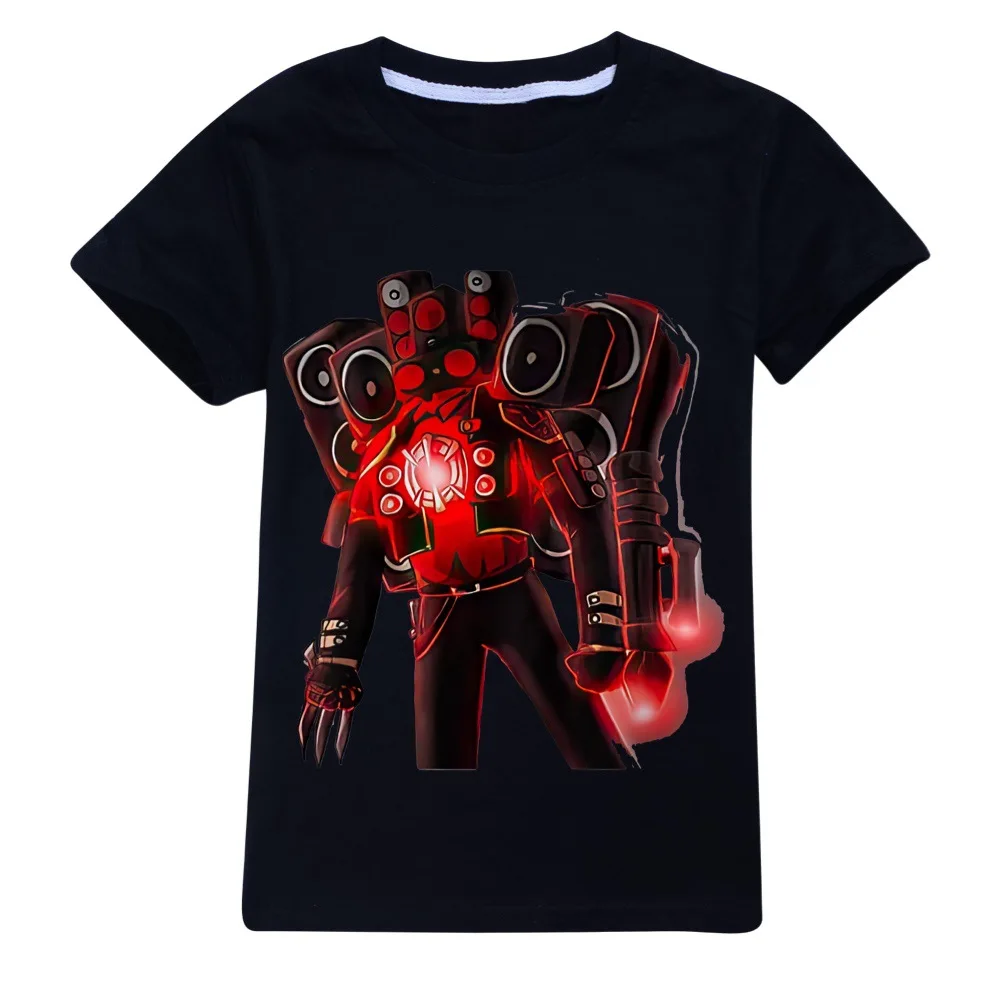 Skibidi Toilet Kids Cartoon Tees Game Speakerman Boss Titan TV Man 3D Print T Shirt Funny Shirt Children Summer Clothes Tee Top
