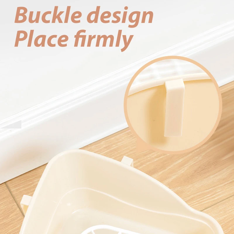 Rabbit Litter Pan Animal Potty Trainer Bunnies Corner Toilet Box for Ferret Hamster Dragon Cat Guinea Pig Dutch Pig Supplies 3