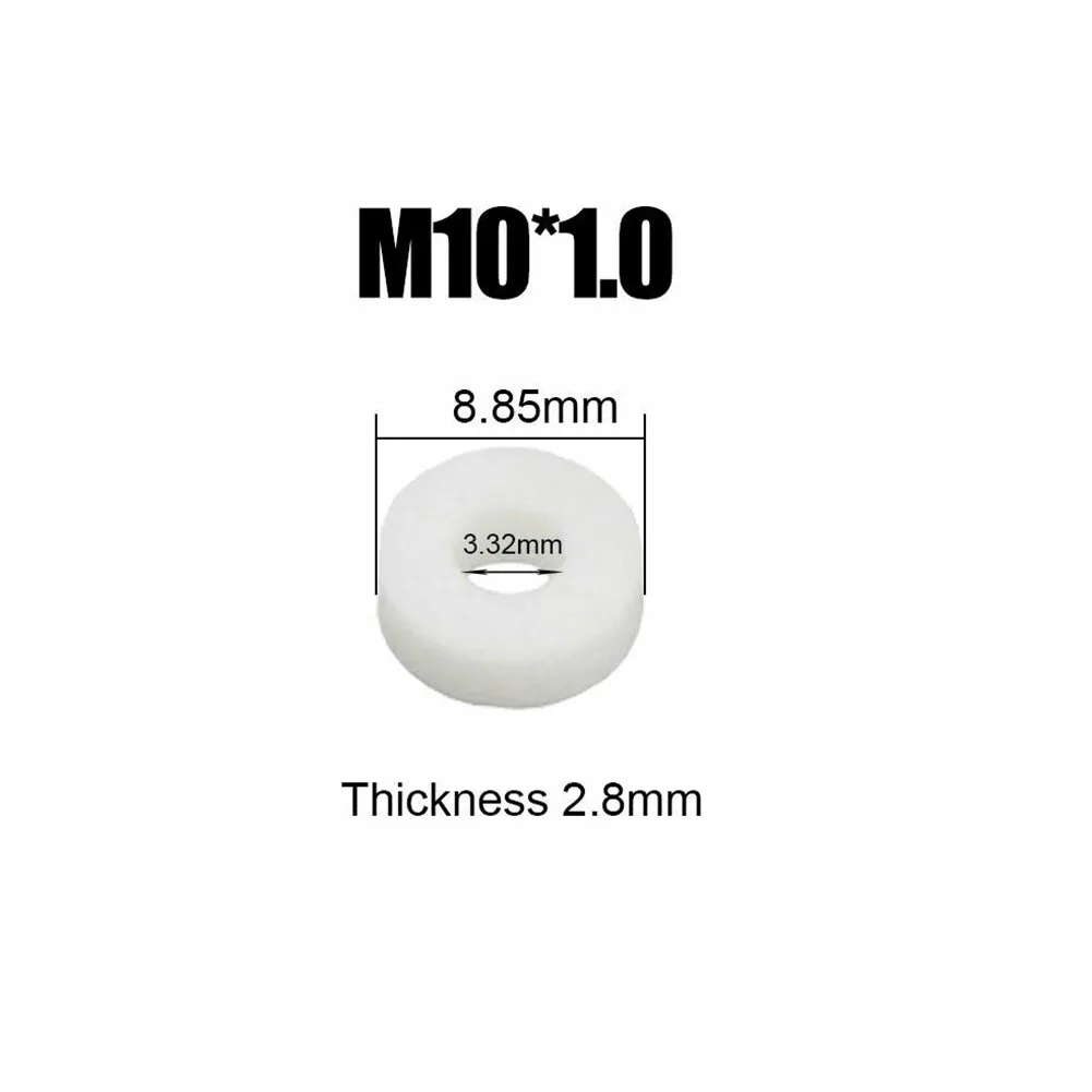 

For Mini Gauge Quick Fittings 50pcs White PTFE O Ring Gasket Seals for Mini Gauge Quick Fittings with M10 Sealing Rings