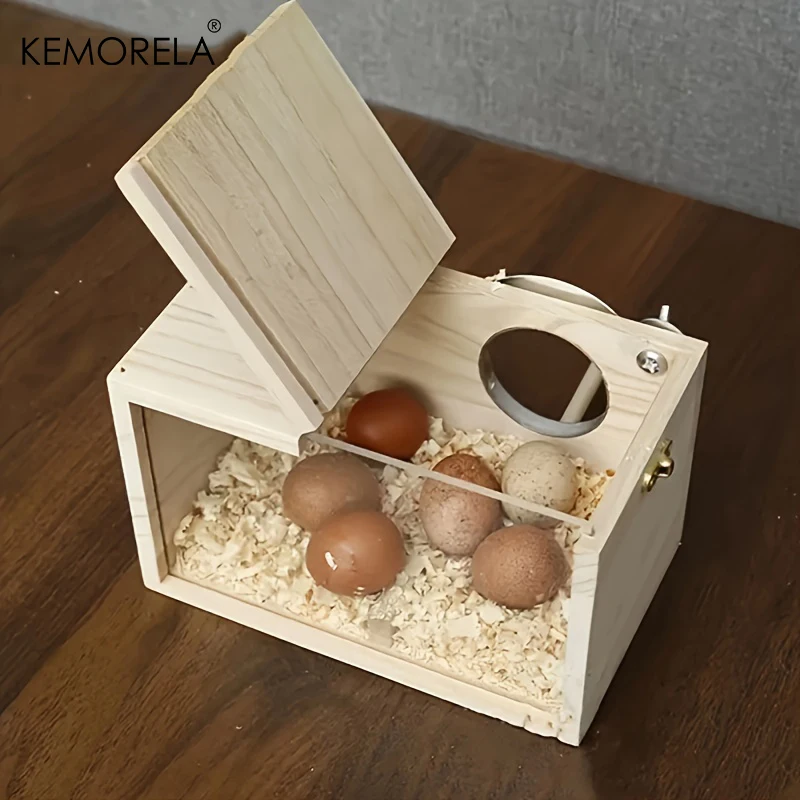KEMORELA Wood Bird House Nest Birds Breeding Box Bird Parrot Breeding Decorative Cages Pet Accessories Home Balcony Decoration