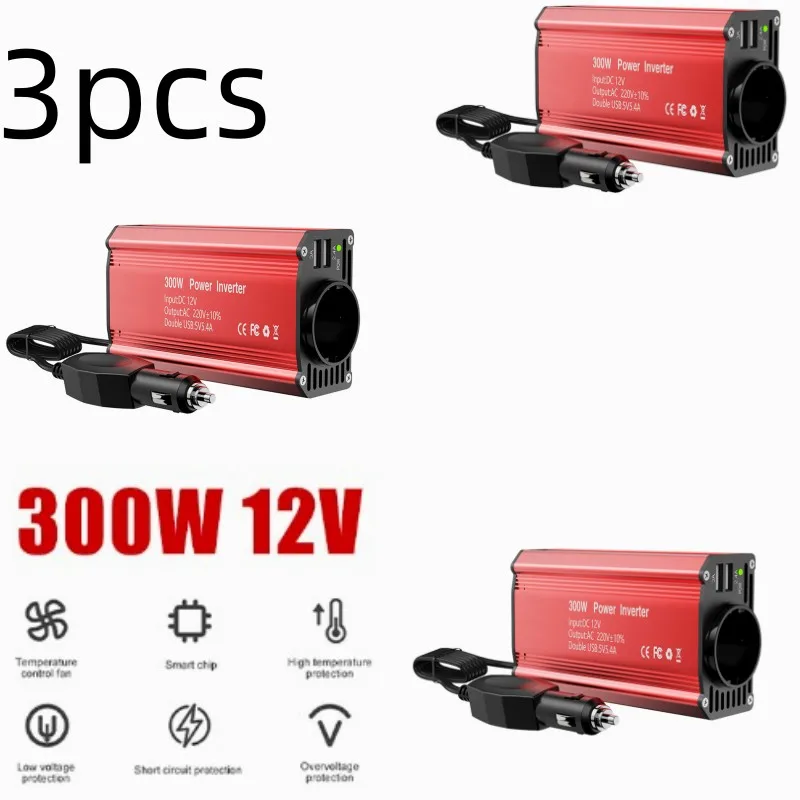 

Multifunctional Smart Car Power Inverter 300W Power Conversion Adapter Modified Sine Wave Fast Charging For Bmw Tesla VW Benz