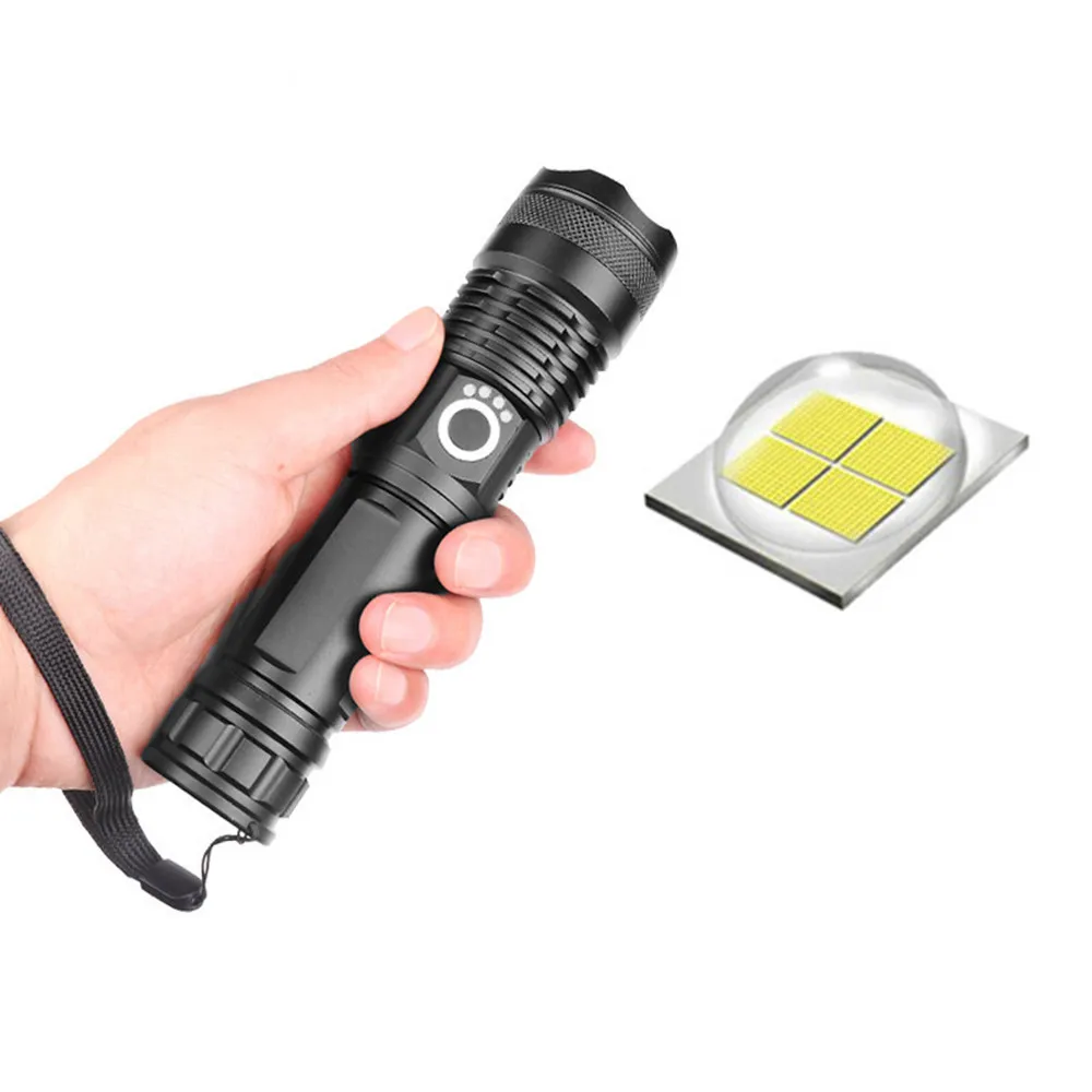 USB Powerful xhp70.2 Flashlight Torch Super Bright Rechargeable Zoom LED Tactical Torch xhp70 18650 or 26650 Battery Camp Lamp 6