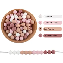 Kovict 50pcs Assorted Silicone Beads for Jewelry Crafting and DIY Accessories (Set 1)