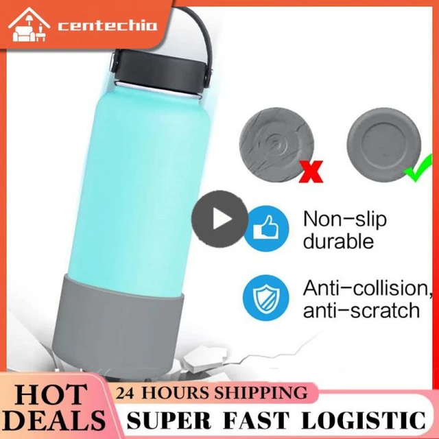 Protective Silicone Bottle Boot/Sleeve Hydro Vacuum Flask Compatible, BPA  Free Anti-Slip Bottom Cover Cap Stainless Steel Water Bottle, Dishwasher  Safe (Teal, 32 and 40 oz) 