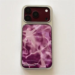 Water Ripple Shockproof Back Cover - Stylish Korean INS Inspired Design - iPhone 17 Air (Purple)