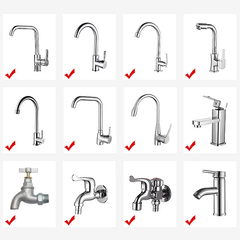 6PCS Faucet Purifier Sprayer Head Shower Faucet Splash Filters Universal Tap Adapter for Hard Water Bath Filtration Purifier faucet water filter