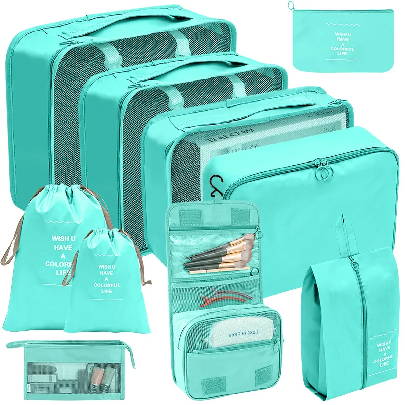 Compact Travel Organizer Set: Multi-Piece Packing Cubes and Portable Luggage Storage Solution