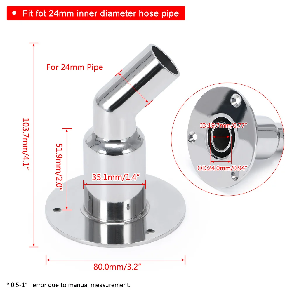 Stainless Steel Thru Hull Exhaust Skin Fitting Tube Pipe Socket Hardware Part Air Diesel Heater Marine Accessories Marine Hardware For Boat Marine Car Truck