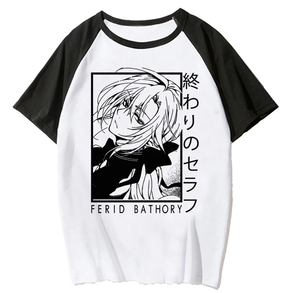 

seraph of the end t-shirts women harajuku tshirt female designer 2000s comic clothing