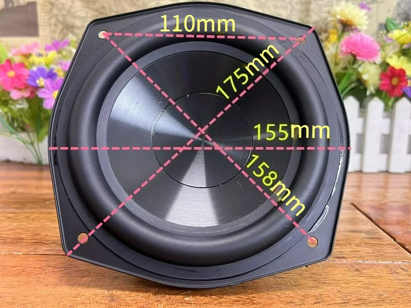 SOTAMIA 1Pcs 6 인치 서브 우퍼 4 옴 100W 롱 스트로크 고무 에지 블랙 골드 탄소강 바디 서브 우퍼 스마트 블루투스 스피커