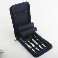 48 /24/10 Slots Fountain Pen Case, Canvas Pen Holder Display Pouch Bag Storage Large Capacity Waterproof 2