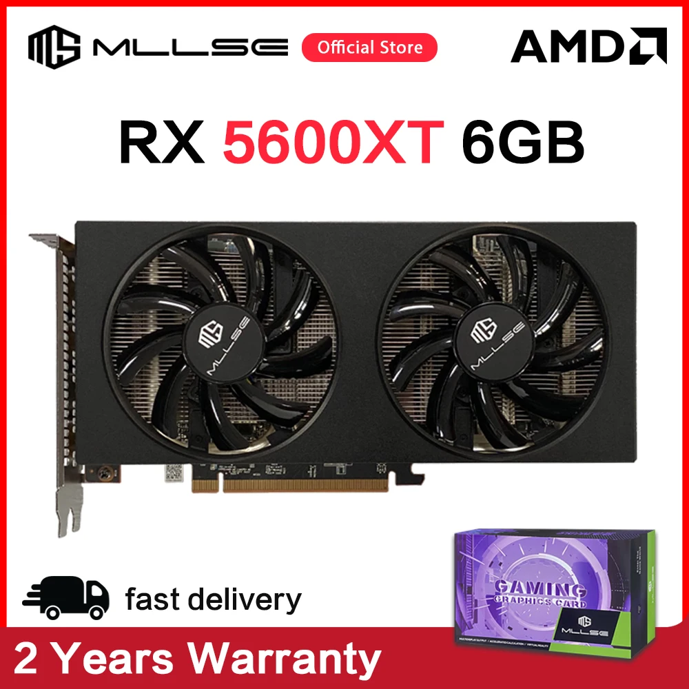 Видеокарта MLLSE AMD RX 5600 XT 6GB Gaming Graphics Card 192bit GDDR6 7nm game video card rtx 5600 xt Support Desktop CPU placa de video