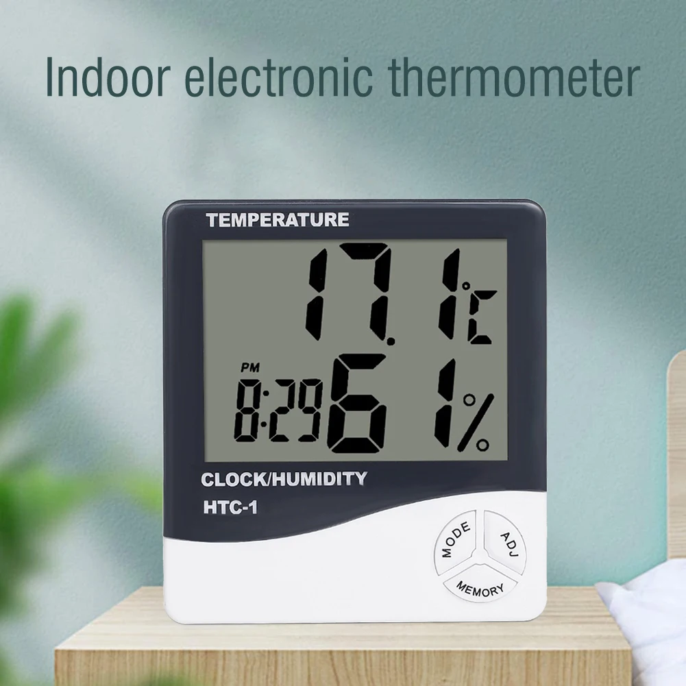 Accurate Digital Indoor Thermometer Hygrometer Htc1 Aaa Battery