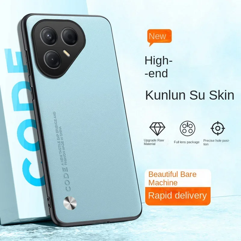Premium PU Leather Shockproof Phone Case with Silicone Matte Bumper