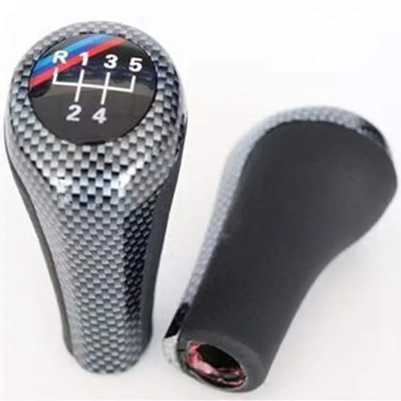 BMW 1 3 5 6 시리즈 E30 E32 E34 E36 E38 E39 E46 E53 E60 E63 E83 E84 E90 E91에 적합한 5단 6단 가죽 기어 스틱 변속 노브