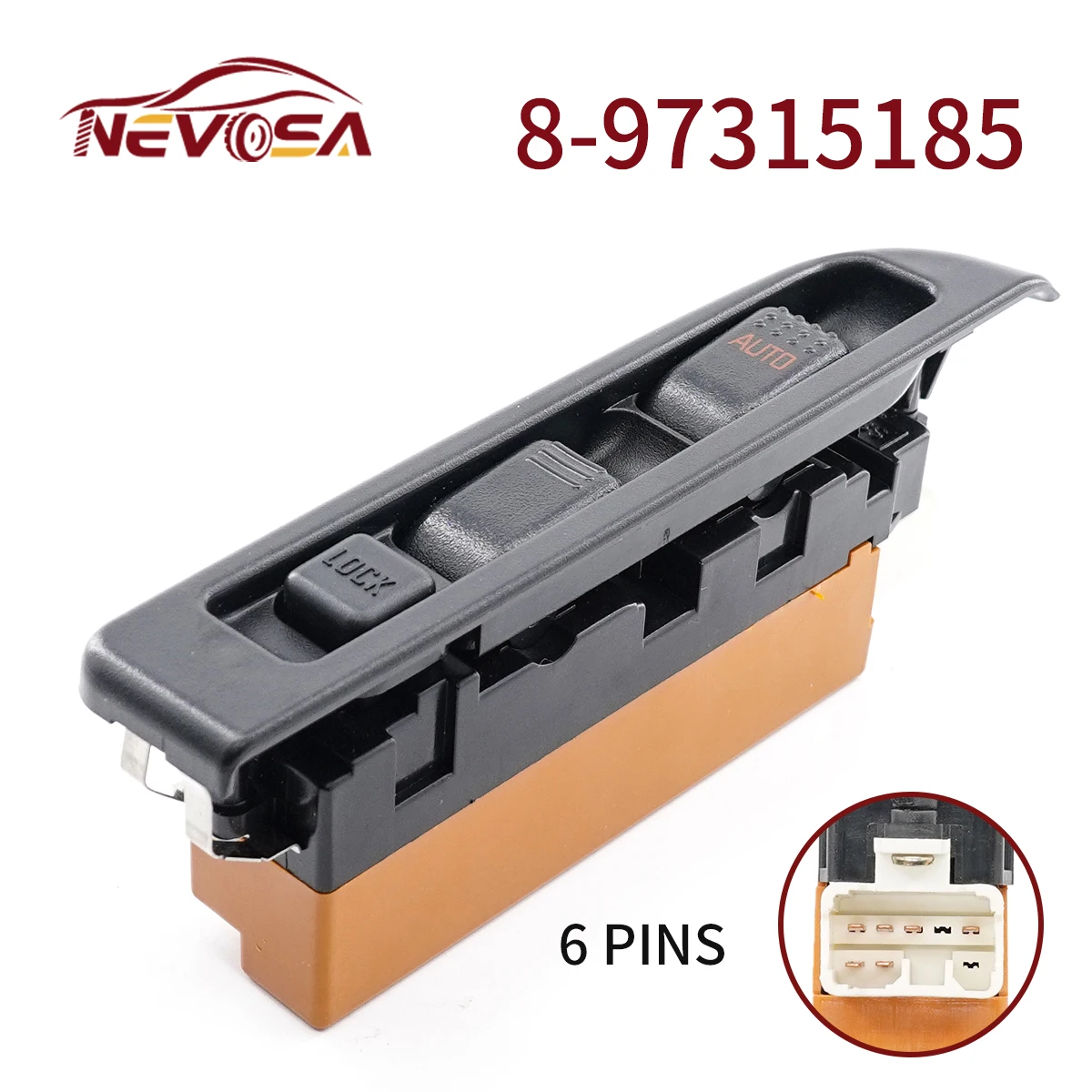 

RHD For Isuzu NHR NKR 24V New Power Window Switch 8-97315185 897315185 Switch Button 6Pins 8973151840