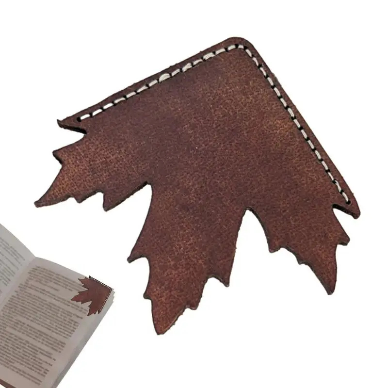 

Book Marks For Reading Handmade Book Markers Page Clip Maple Leaf Book Clips PU Leather Book Lover Gifts Book Accessories For