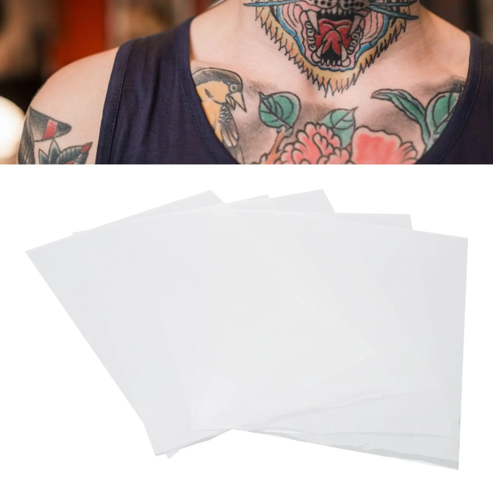 50pcs Transparent Tattoo Transfer Paper Tattoo Stencil Clear Pattern  Thermal Tattoo Transfer Film Paper - AliExpress