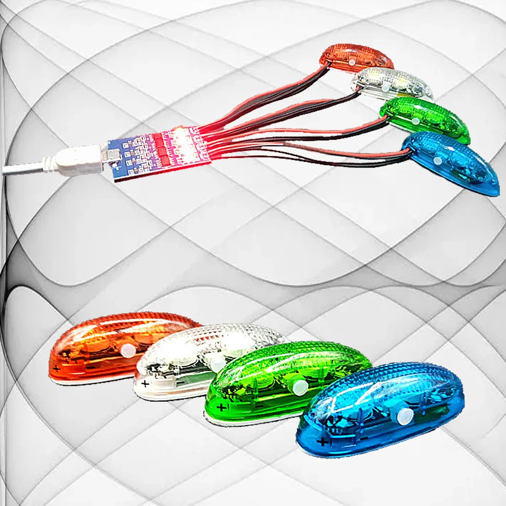 Rechargeable Wireless Navigation Light 1S 4 modes LED lights for RC Airplane Hobby Plane Drone Car Boat Toy Part rc navigation light