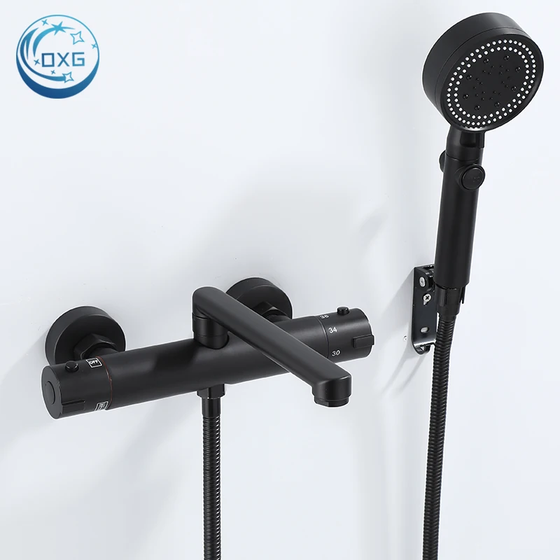 OXG Brass Thermostatic Bathtub Faucet Bathroom Faucet Thermostatic Bath Shower Faucet Mixer with Thermostat 20CM/30CM Spout bathtub faucet,shower faucet,bathroom sink faucets