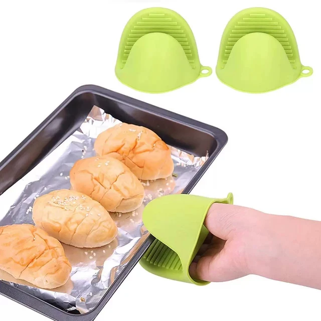 11 Color Style 2 PCS Silicone Oven Gloves Heat Resistant Pinch Mitts Anti Scalding Non Slip Gloves Clip Air Fryer Microwave Oven 3