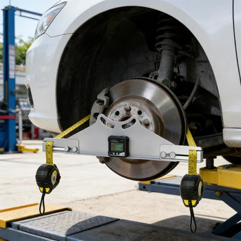 Toe Alignment Tool with 2 Tape Measures and 1 Digital Angle Finder Heavy Duty Toe & Camber Alignment Plates for Car and Truck 1
