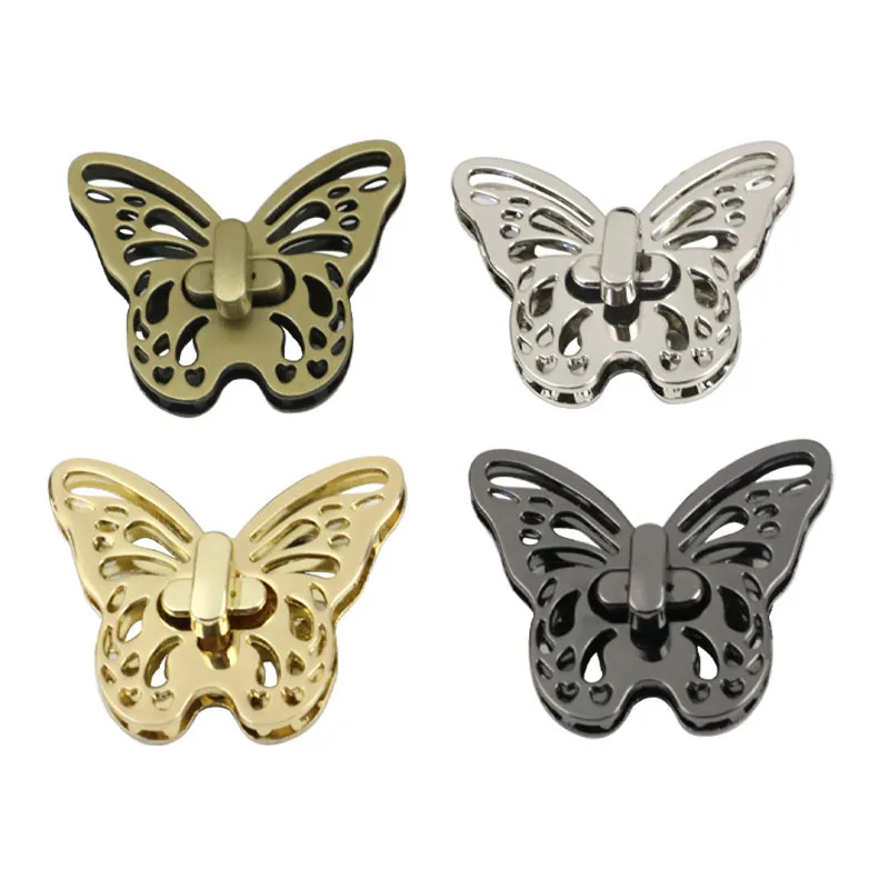 

1pcs Metal Butterfly Turn Lock Twist Lock Clasp for Leather Craft Women Bag Handbag Shoulder Bag Purse DIY Hardware Accessories
