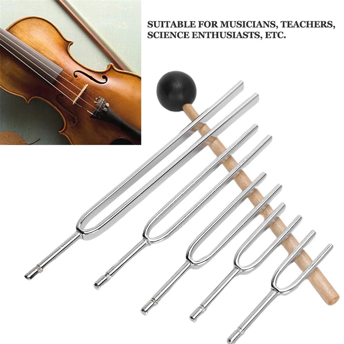 128HZ 256HZ 512HZ 1024HZ 2048HZ Aluminum Alloy Tuning Fork Sound Healing Tool Set Tuning Fork Sound Healing Tool Set 5