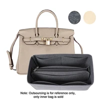Hot Popular Women's Makeup Organizer Felt Cloth Insert Bag Multi-functional Travel Cosmetic Bag Fit Birkin25 30 35 Liner Bag 1