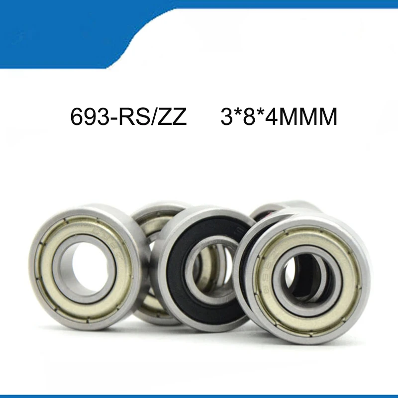 

High Quality Bearing 10/20PCS 693-2RS 693ZZ (3*8*4MM) ( ABEC-1) Corrosion Resistance And Quality Deep Groove Ball Bearings