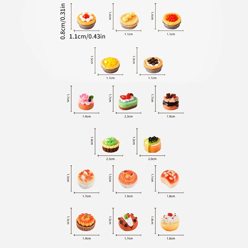 Pretend Food Toys Pretend Kitchen Toys Kitchen Toys Doll House Toys 1Set 1:12 Dollhouse Miniature Fruit Cake Egg Tart Bread Dessert Model Kitchen Food Decor Toy Doll House Accessories